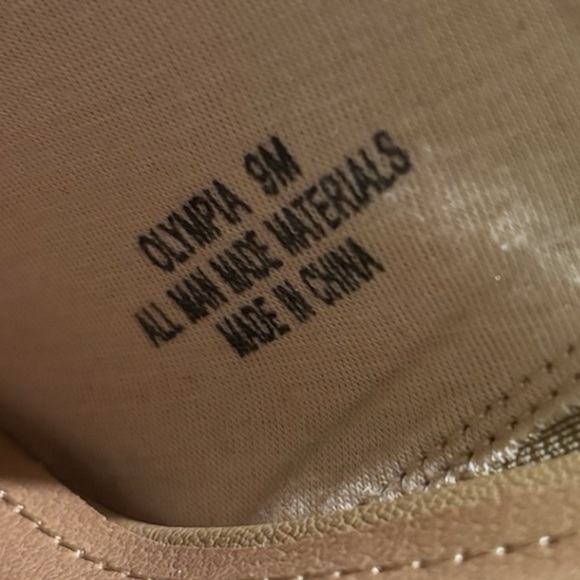 Joie Tan Nude Olympia Block Heel Slide Sandals Shoes Open Toe Faux Leather 9 - Picture 13 of 14